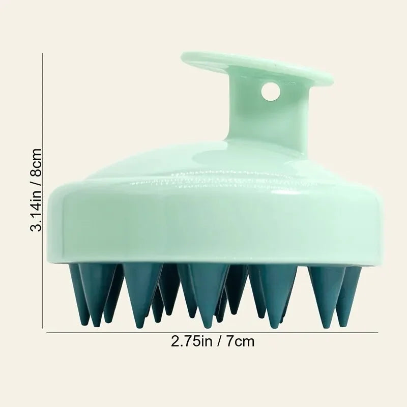 Silicone Shampoo Scalp Hair Massager Head Body Scalp Massage Brush Scalp Massage Brush Comb Magic Handle Brush Spa Massage Brush