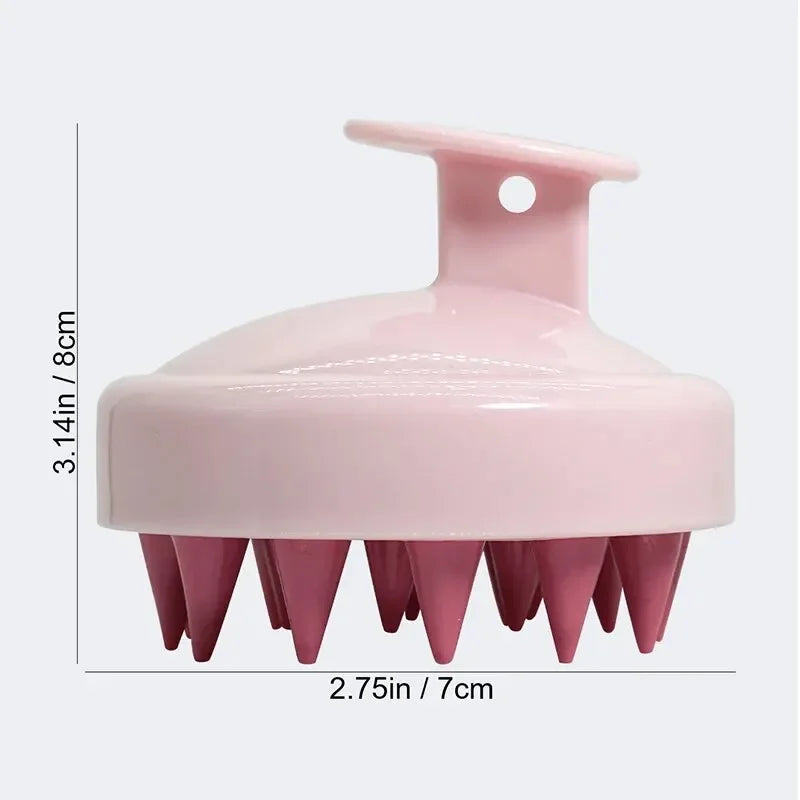 Silicone Shampoo Scalp Hair Massager Head Body Scalp Massage Brush Scalp Massage Brush Comb Magic Handle Brush Spa Massage Brush