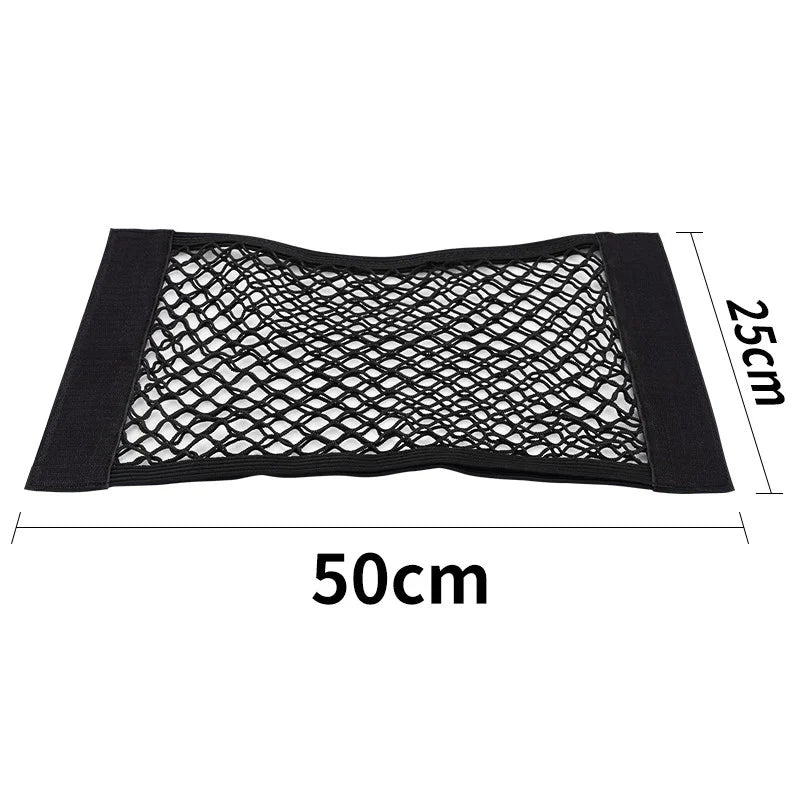 Car Trunk Storage Bag Nylon Mesh Nets Auto Back Rear Trunk Organizer Elastic String Luggage Net Holder Pocket Vehicle supplies