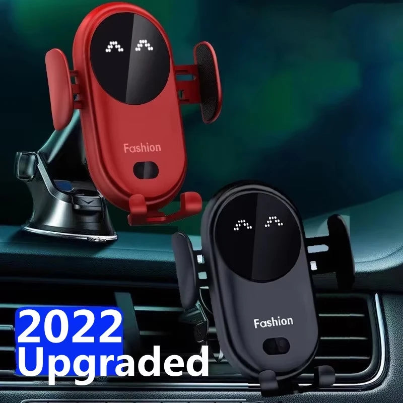 Car Wireless Charger for iPhone 17 16 15 14 13 12 11 XR Samsung S23 S22 Xiaomi Fast Charging Infrared Sensor Phone Holder Mount