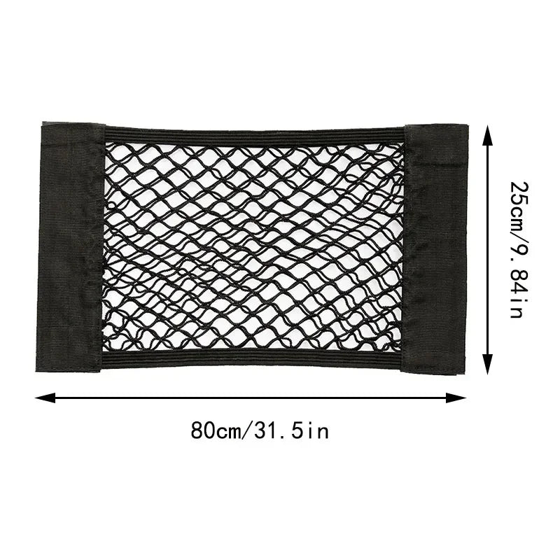 Car Trunk Storage Bag Nylon Mesh Nets Auto Back Rear Trunk Organizer Elastic String Luggage Net Holder Pocket Vehicle supplies