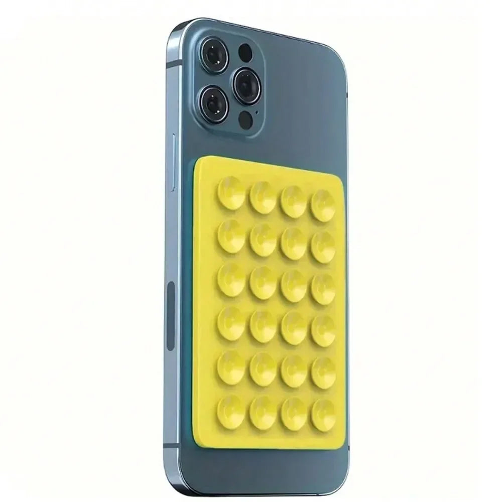 Candy Color Silicone Suction Phone Case Mount Non Slip Suction Cup Phone Stand Silicone Phone Holder For Selfies and Videos