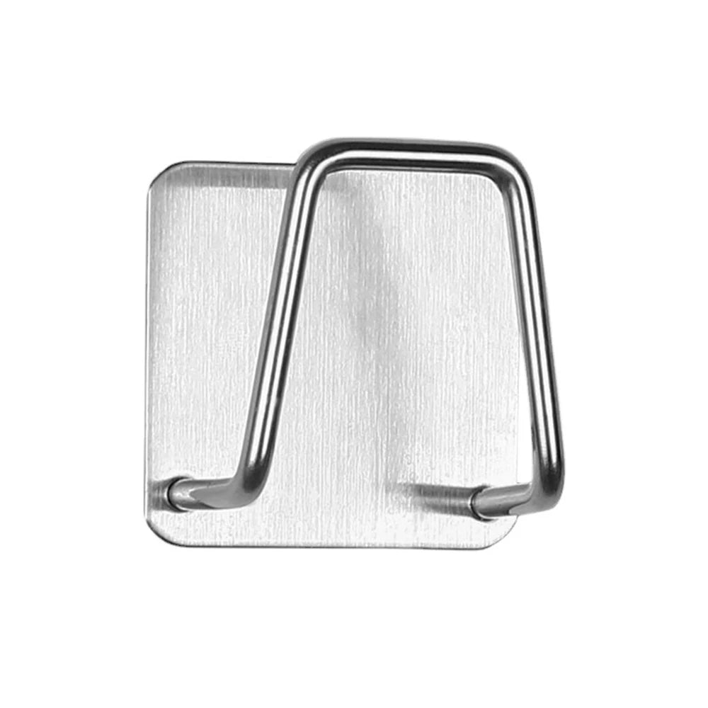 Kitchen Stainless Steel Sink Sponges Holder Self Adhesive Drain Drying Rack Kitchen Wall Hooks Accessories Storage Organizer